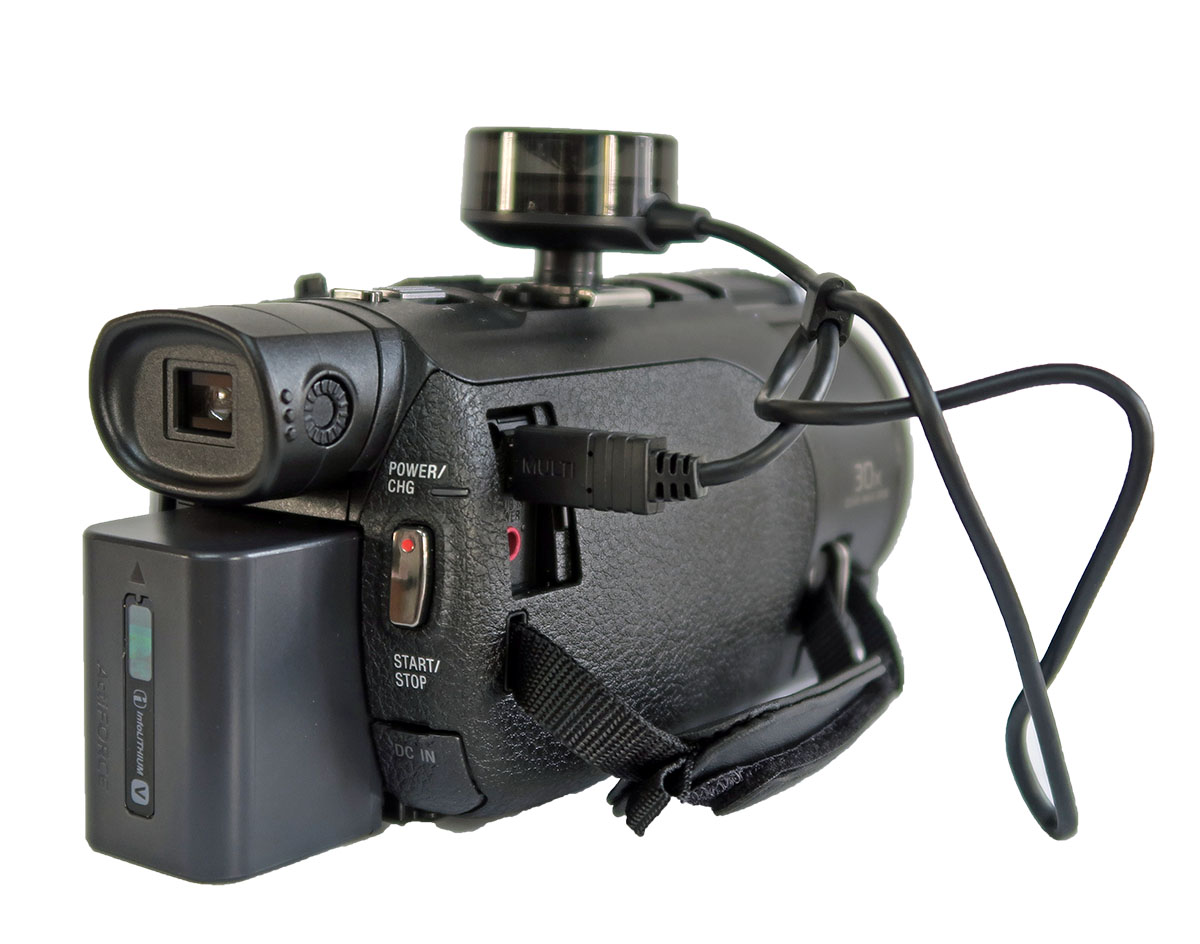 Videokamera Sony AX53 s ovládáním LANC...