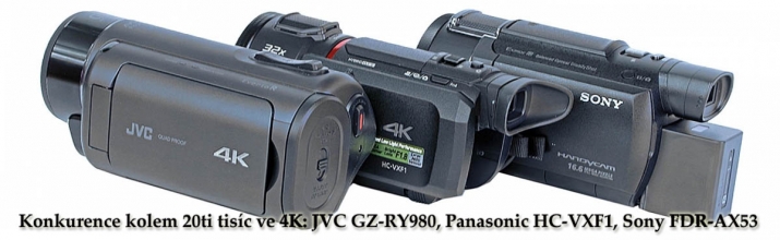 Konkurentky JVC RY980: Panasonic VXF1 a Sony AX53