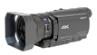 Videokamera Sony FDR-AX10 v přední perspektivě...