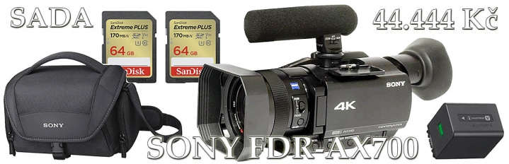 Sony FDR-AX700 ve výhodném balíčku od naší firmy...