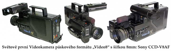 Světově první Video8 od firmy Sony: model CCD-V8AF