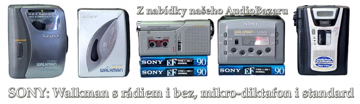 Z nabídky osobních kazetových přehrávačů od Sony...