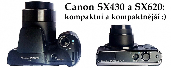 Kompaktní ultrazoomy Canon SX620 a SX430 u sebe... 