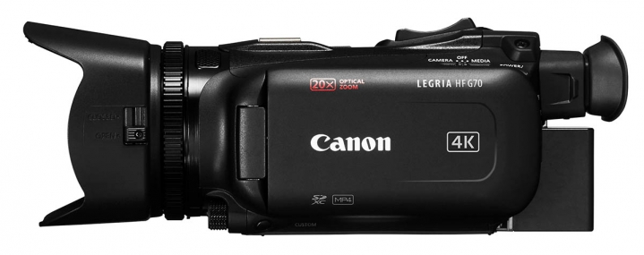 Videokamera Canon LEGRIA HF G70: detail levého boku
