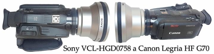 Impozantní ŠÍRO Sony VCL-HGD0758 a Canon HF G70