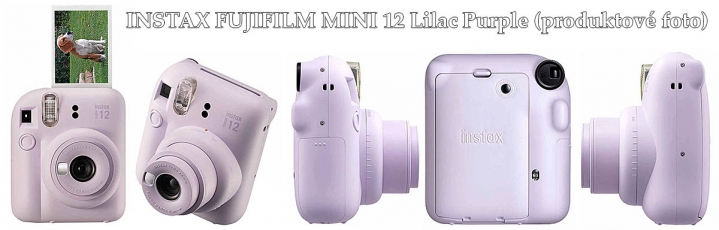 Detaily růžového INSTAX Mini 12 - z produktových fotek