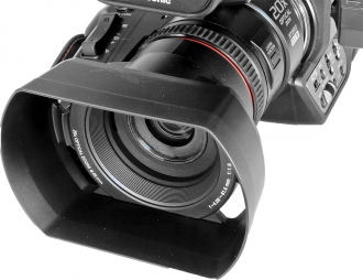 Videokamera Panasonic MDH3: detail sluneční clony...
