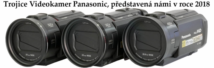 Trojice druhdy představené trio Videokamer Panasonic