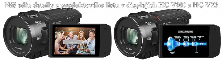 NOVÉ Kamery Panasonic s produktovými detaily v LCD