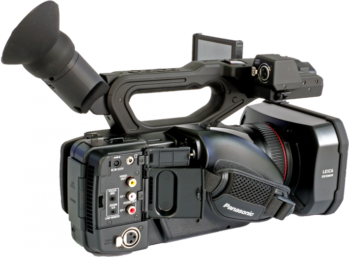 Videokamera Panasonic HC-X1 zprava: zdířky