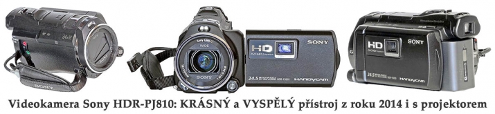 Videokamera Sony HDR-PJ810 s projektorem: 3 detaily 