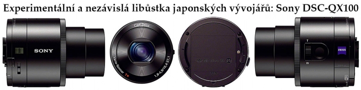 Čtyři detaily experimentální Foto-Kamery Sony QX100 