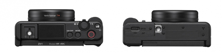 Vlogovací Kamero-Foťák Sony ZV-1 ve dvou detailech