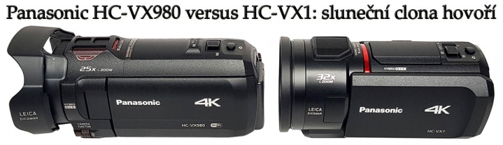 Panasonic HC-VX980 versus VX1: detaily přístrojů zleva