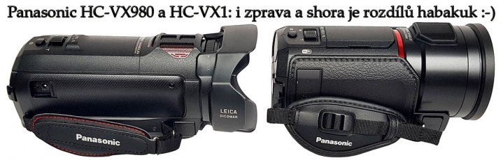 Panasonic HC-VX980 versus VX1: rozdíly strojů zprava