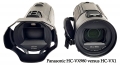 Videokamery Panaaonic HC-VX980 a HC-VX1 zepředu